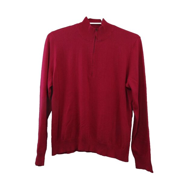 Foxcroft Sweater Womens XXL Pullover 1/2 Zip Pink Mock Neck 100% Supima Cotton - Picture 1 of 7